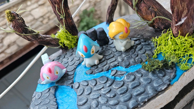 Super figurine Pokemon Nintendo finger puppet les 3 légendaire Crehelf crefadet Crefollet