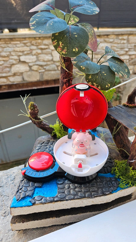 Super figurine Pokemon Nintendo snubbull avec ca pokeball attaché