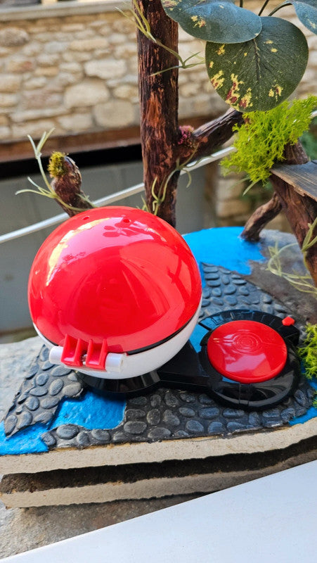 Super figurine Pokemon Nintendo snubbull avec ca pokeball attaché