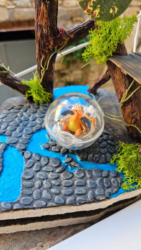 Super figurine Pokemon Nintendo boule terrarium Dracaufeu