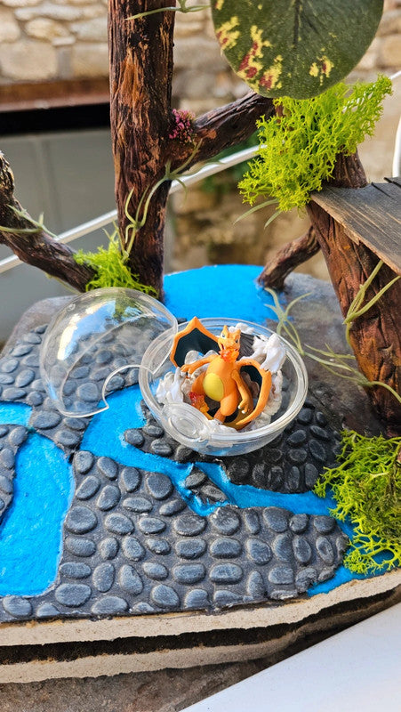 Super figurine Pokemon Nintendo boule terrarium Dracaufeu