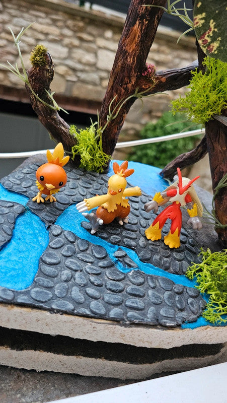 Super figurine Pokemon Nintendo Évolution Poussifeu galifeu Brasegali