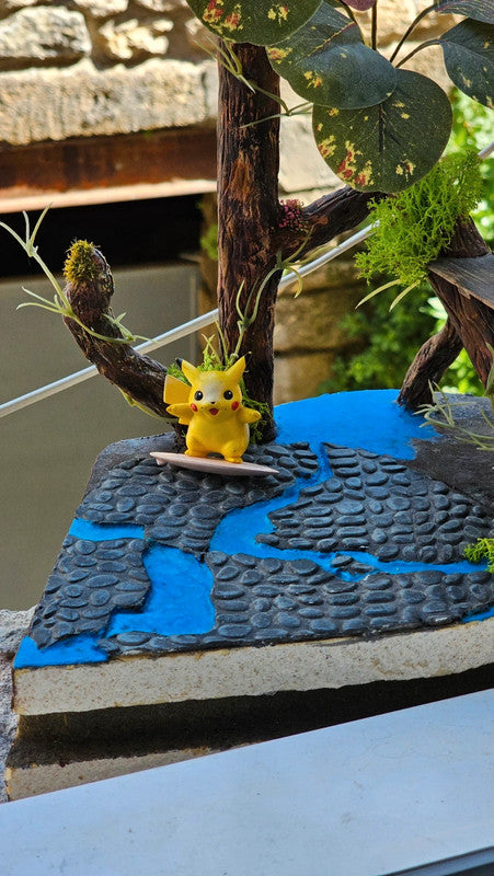 Super figurine Pokemon Nintendo tomy C.G.T.S.J pikachu surfeur