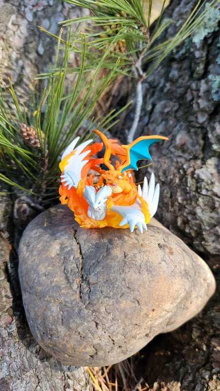 Super figurine Pokemon Nintendo Dracaufeu et Reshiram