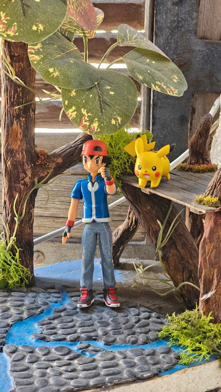 Super figurine Pokemon Nintendo tomy sacha et son pikachu