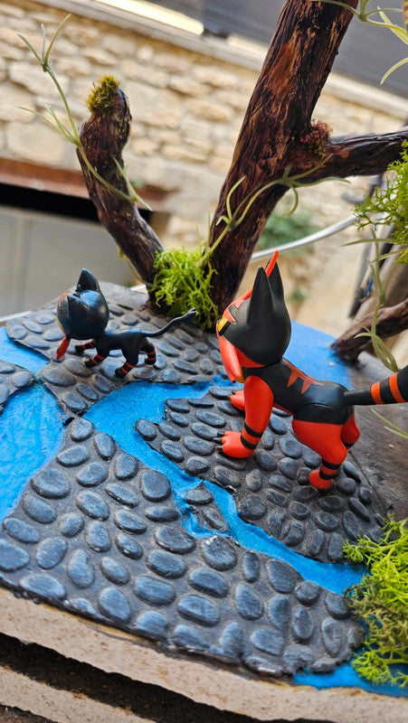 Super figurine Pokemon Nintendo Évolution Flamiaou Matoufeu
