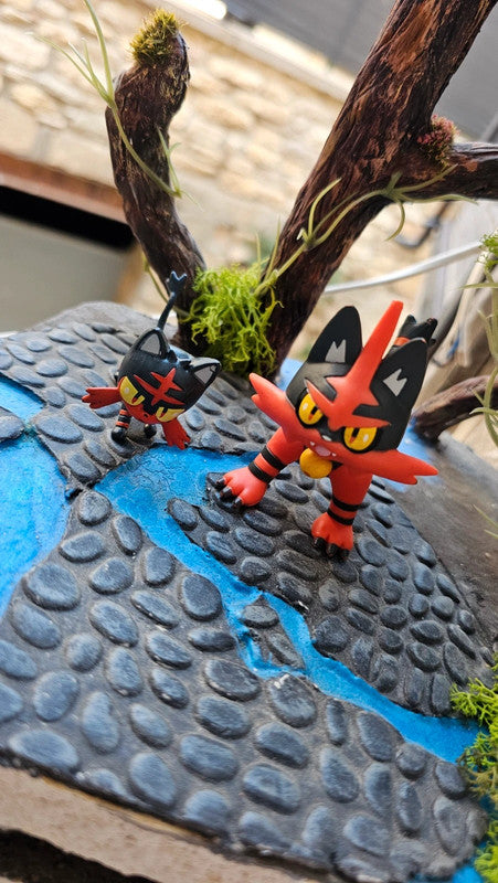 Super figurine Pokemon Nintendo Évolution Flamiaou Matoufeu