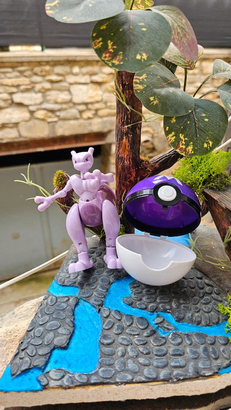 Super figurine Pokemon Mewtwo pliable en boule