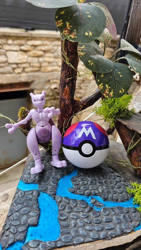 Super figurine Pokemon Mewtwo pliable en boule