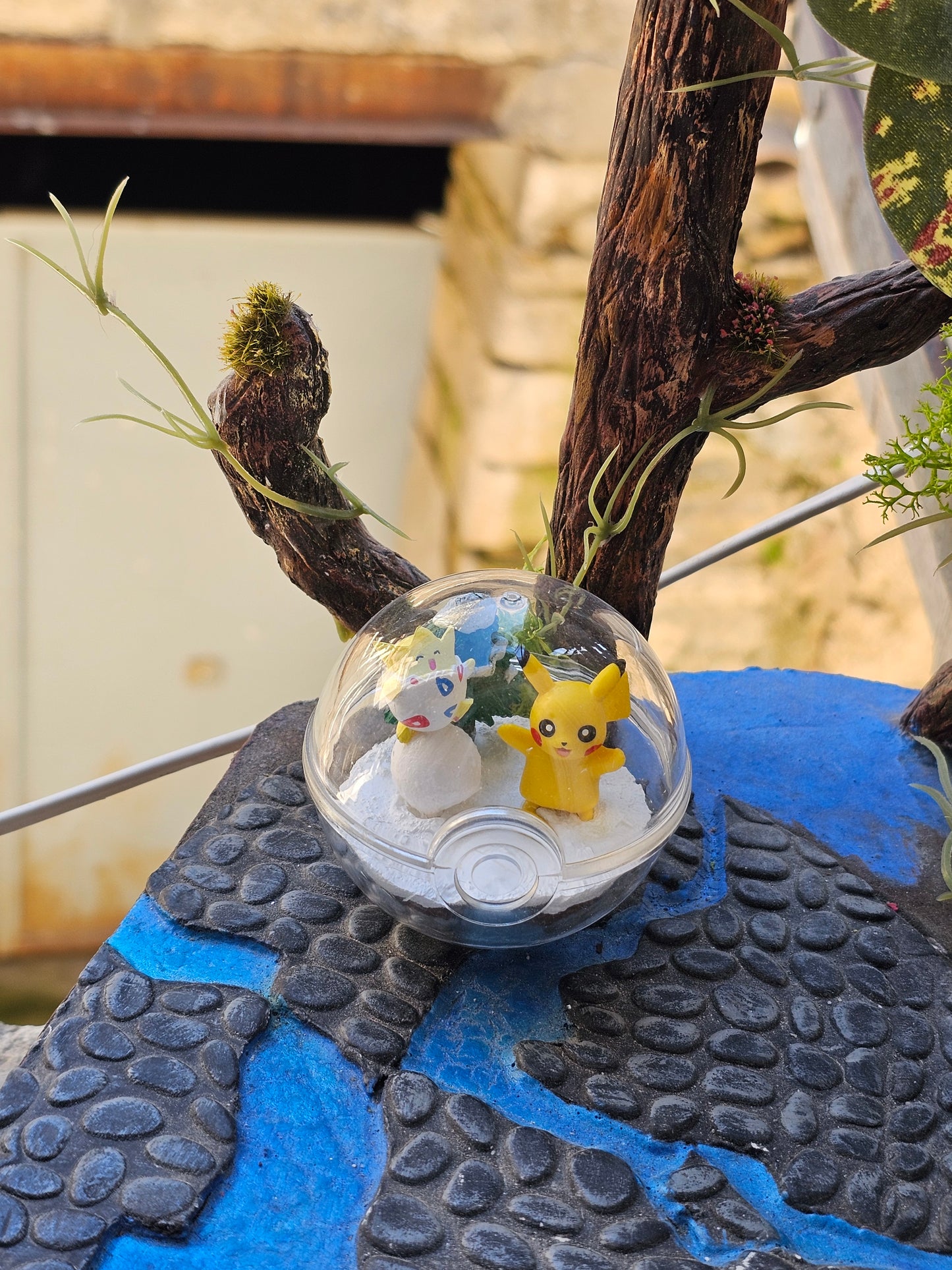 Super figurine Pokemon Nintendo style terrarium pikachu et togepi