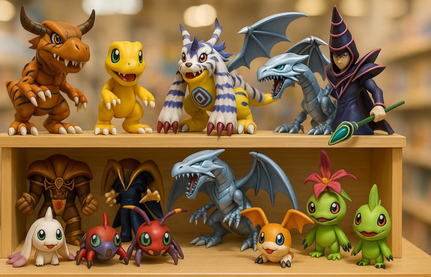 Figurine Digimon et Yu-Gi-Oh