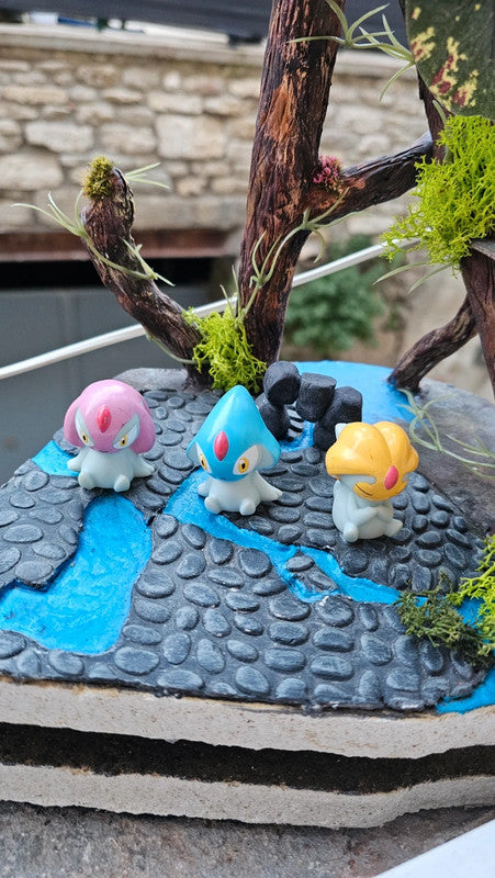 Super figurine Pokemon Nintendo finger puppet les 3 légendaire Crehelf crefadet Crefollet