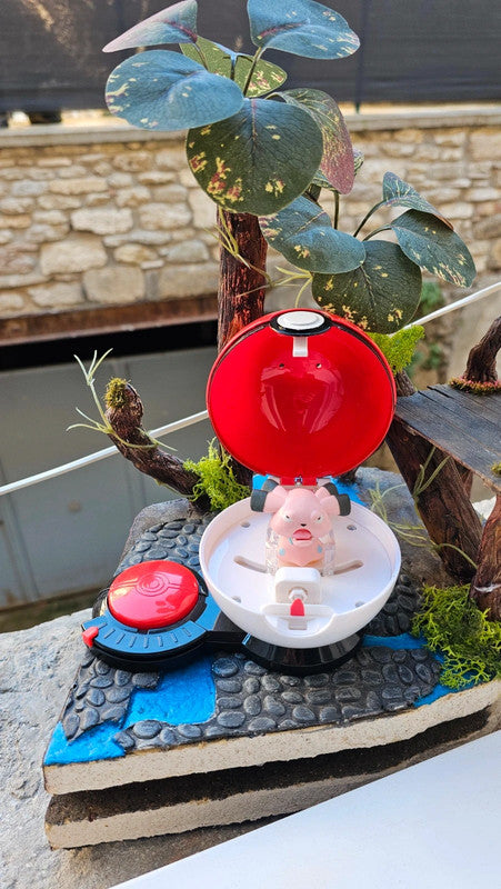 Super figurine Pokemon Nintendo snubbull avec ca pokeball attaché