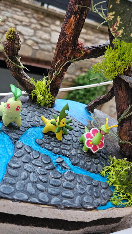 Super figurine Pokemon Nintendo Évolution Germignon Macronium meganium