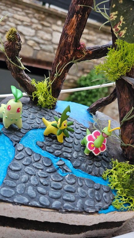 Super figurine Pokemon Nintendo Évolution Germignon Macronium meganium