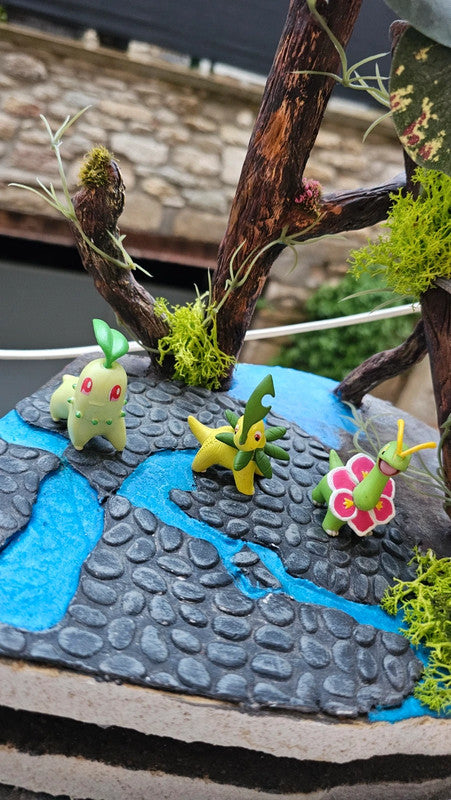 Super figurine Pokemon Nintendo Évolution Germignon Macronium meganium