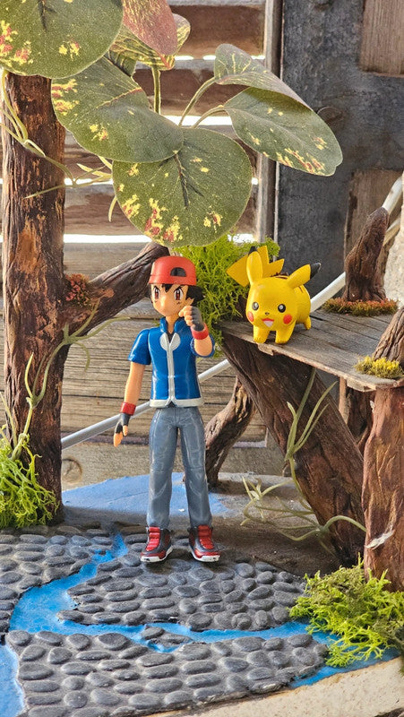 Super figurine Pokemon Nintendo tomy sacha et son pikachu