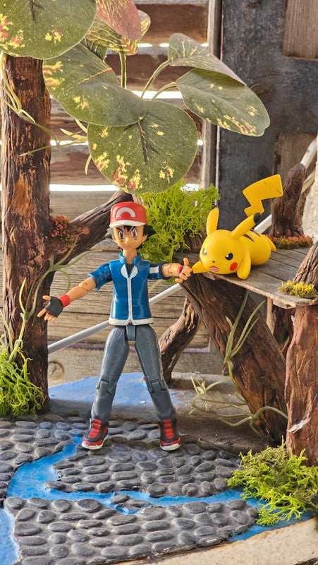 Super figurine Pokemon Nintendo tomy sacha et son pikachu