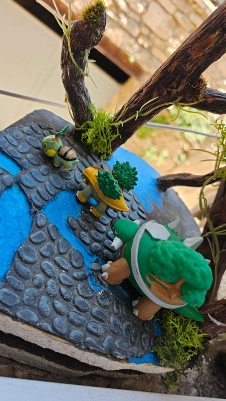 Super figurine Pokemon Nintendo Évolution Tortipouss Boskara Torterra