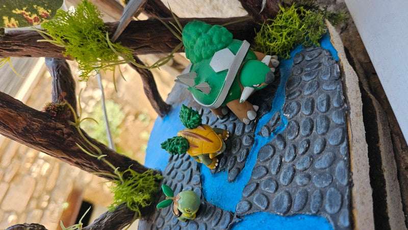 Super figurine Pokemon Nintendo Évolution Tortipouss Boskara Torterra
