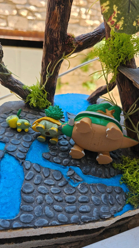 Super figurine Pokemon Nintendo Évolution Tortipouss Boskara Torterra