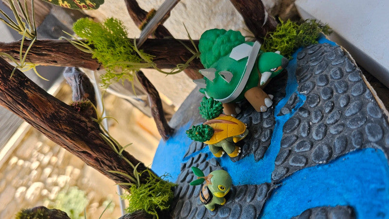 Super figurine Pokemon Nintendo Évolution Tortipouss Boskara Torterra