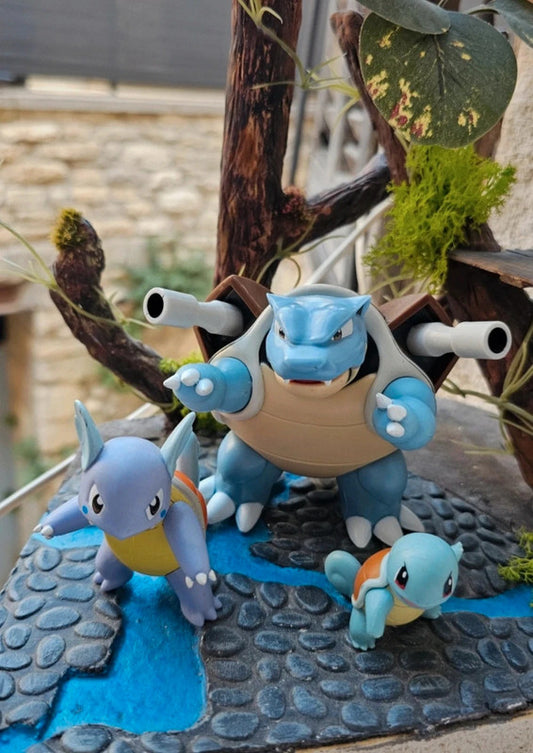 Super figurine Pokemon Nintendo Évolution carapuce Carabaffe tortank