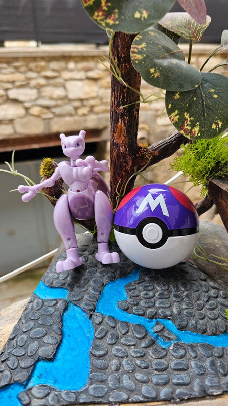 Super figurine Pokemon Mewtwo pliable en boule