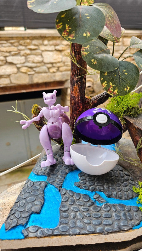Super figurine Pokemon Mewtwo pliable en boule