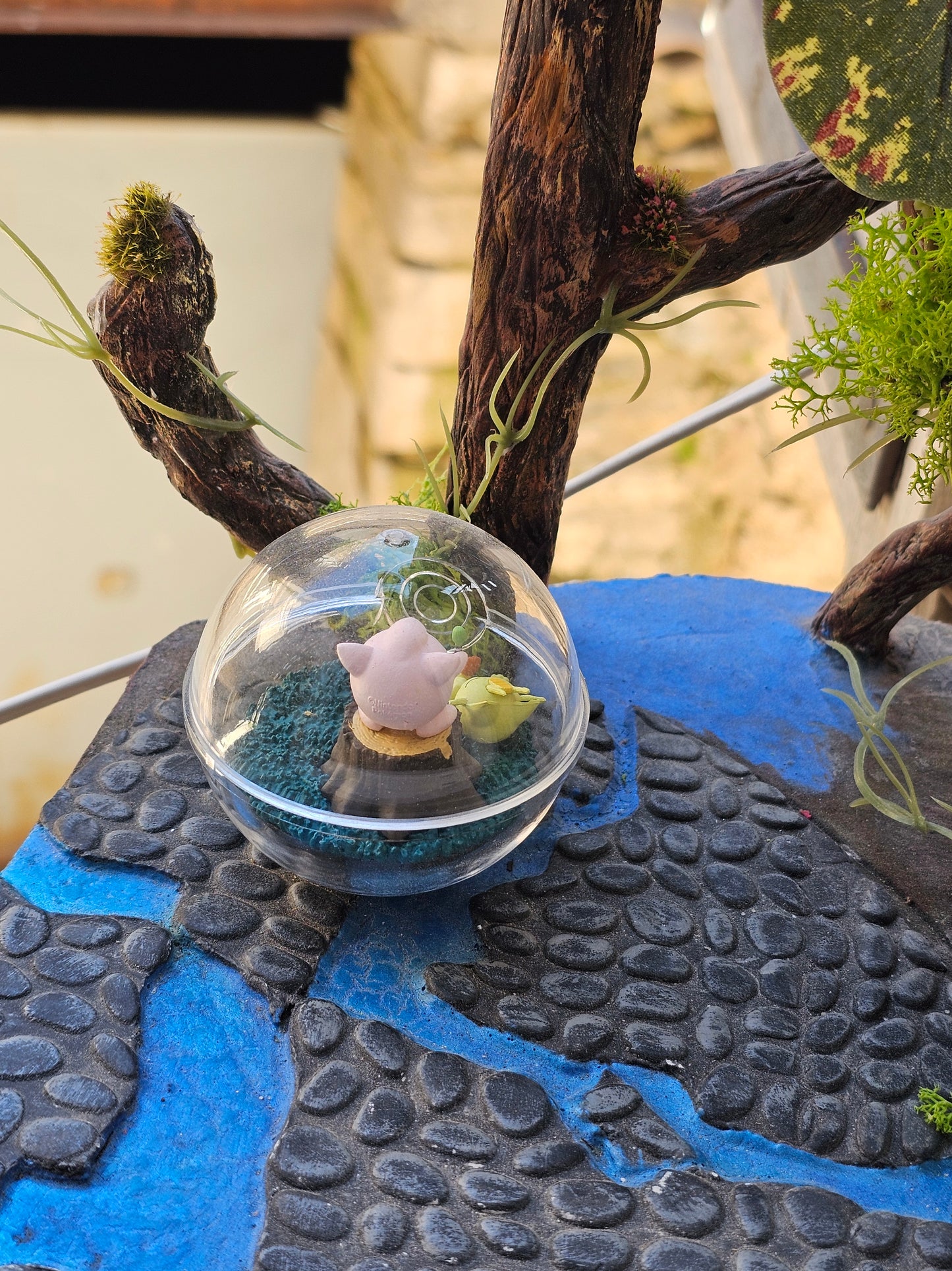 Super figurine Pokemon Nintendo style terrarium Rondoudou Chanteur miaous